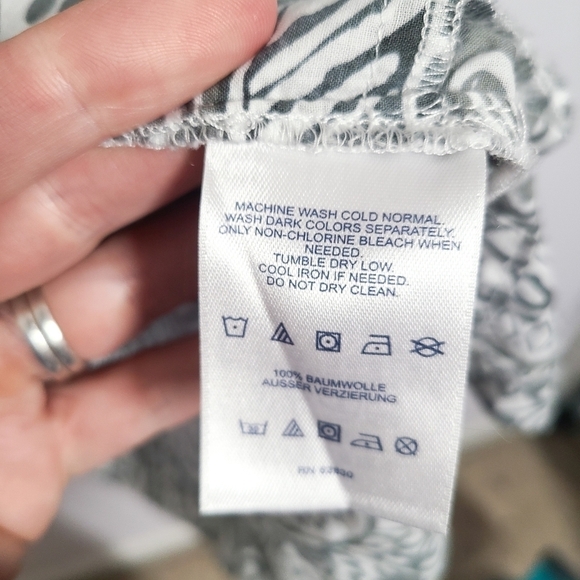 Land's End Embroidered Tunic Long Top Size XL P (18) Printed - Picture 5 of 6